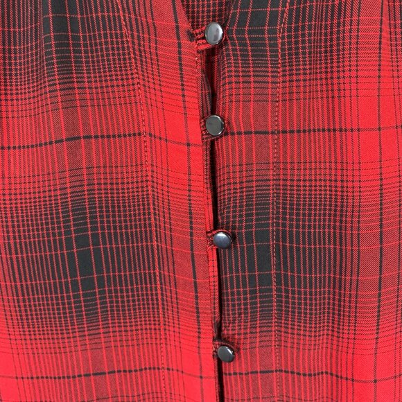 Red Plaid Long Sleeve Plaid Blouse Top size 1x by In Every Story - Picture 9 of 16